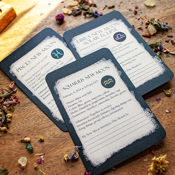 2024 New Moon Intention Cards