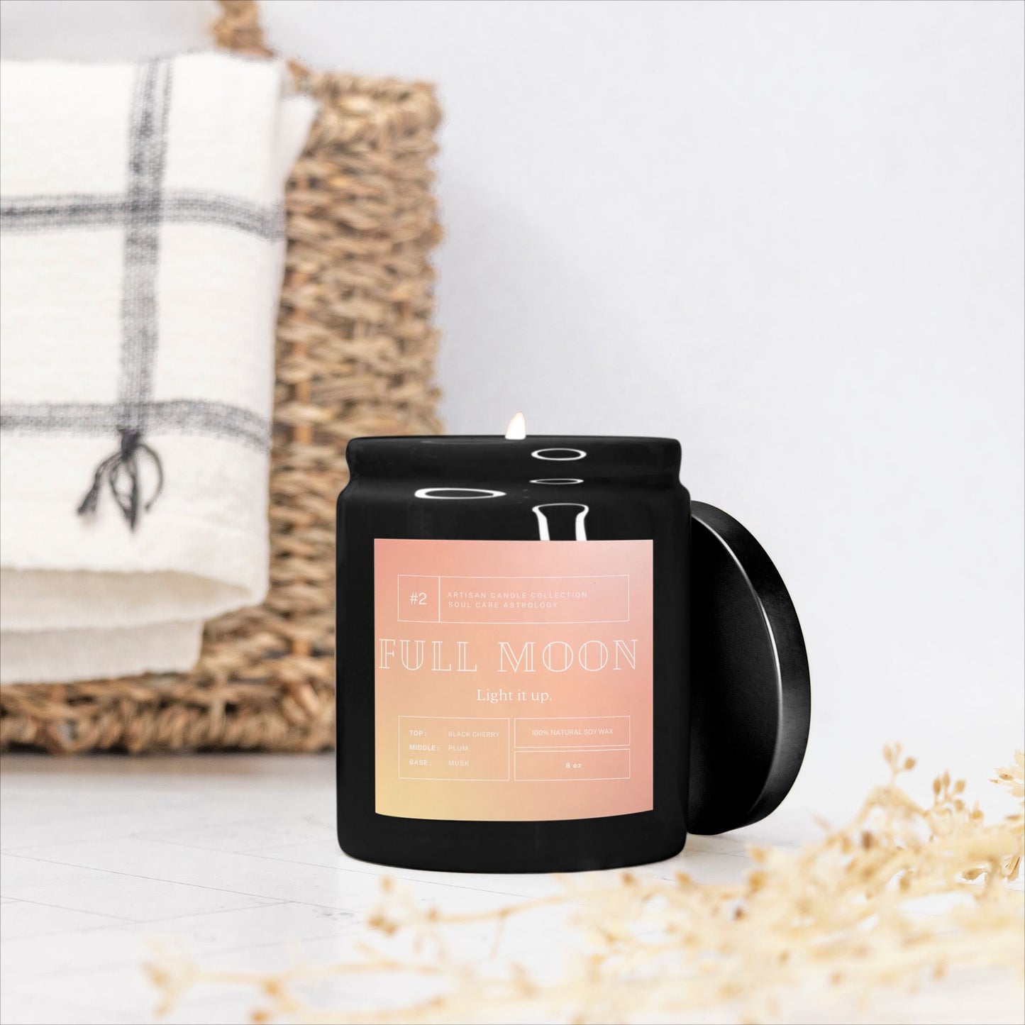 Full Moon Planetary Astrology Candle
